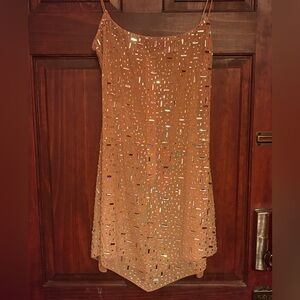 Oh Polly mirror embellished dress